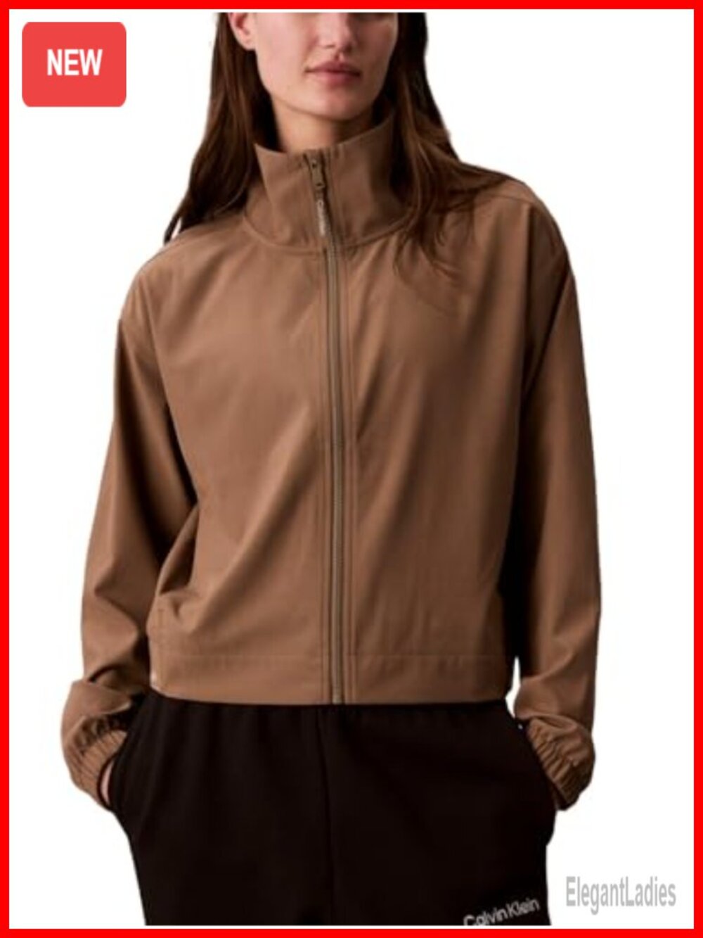 Calvin Klein Modern Sport Windbreaker Jacket Relaxed Fit Moisture Wicking
